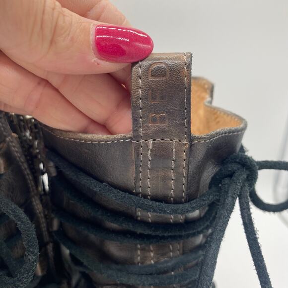 Bed Stu Cobbler Women's size 10 Blaire Brown Heel Leather Blaire Booties - Picture 5 of 11